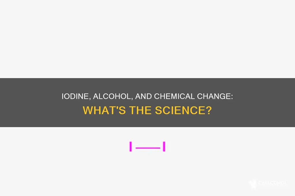 is iodine dissolving in alcohol a chemical change
