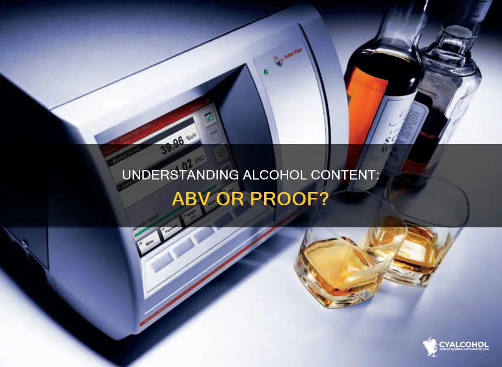 is it alcohol by volume or proof for bac