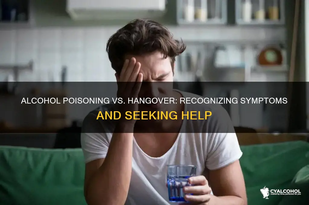 is it alcohol poisoning or hangover