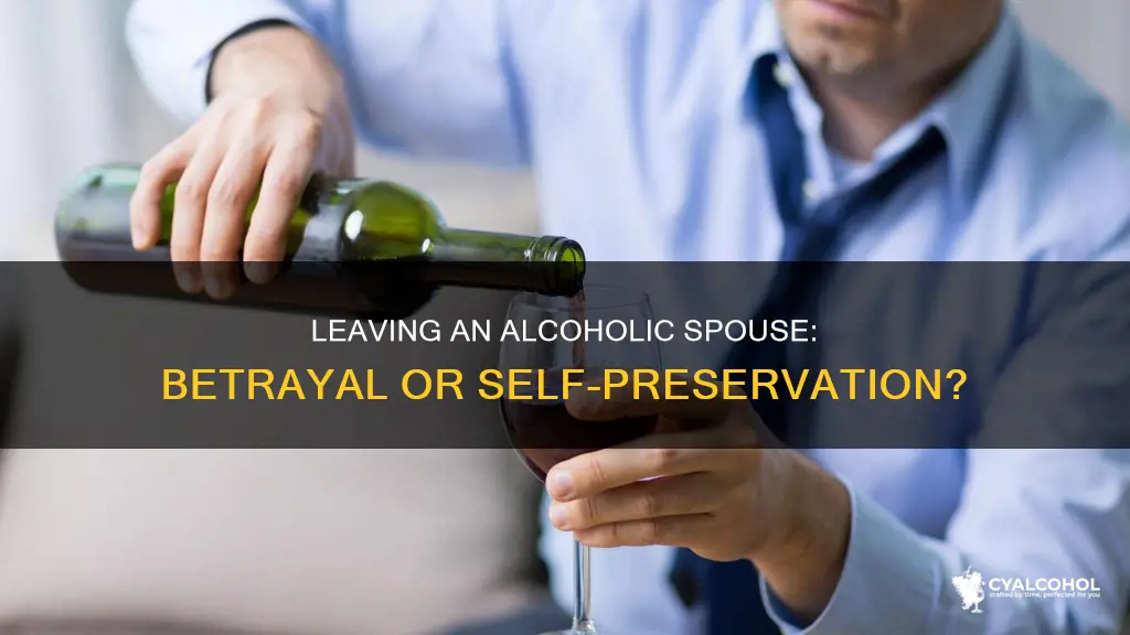 is it betrayal if you leave a alcohol dependent husband