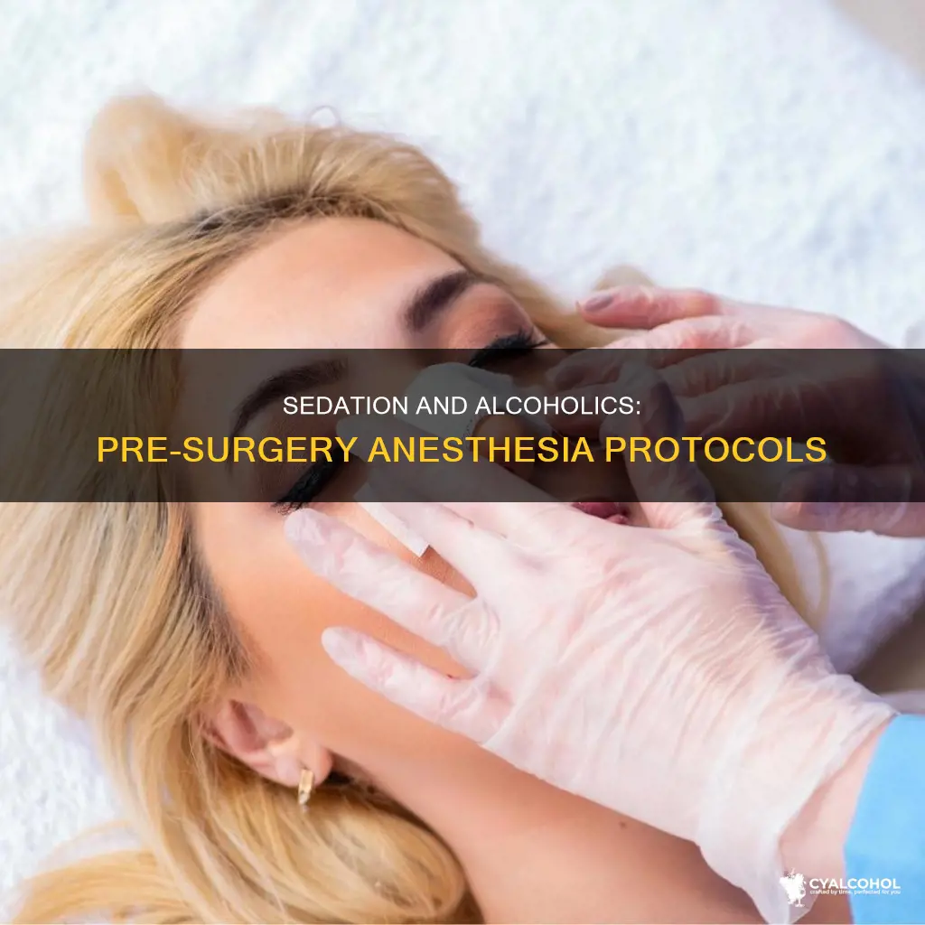 is it common protocol to sedate alcoholic before surgery anesthesia