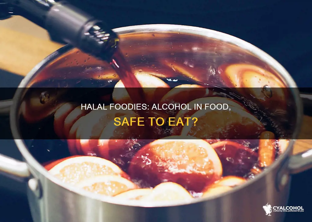 is it halal to eat food cooked with alcohol