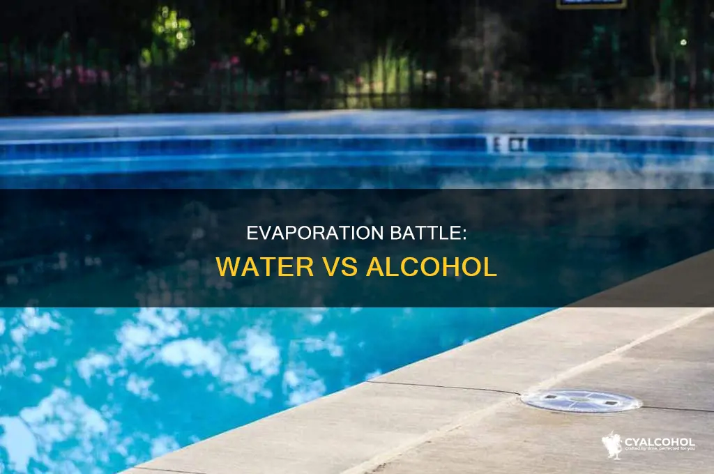 is it harder to evaporate water or alcohol
