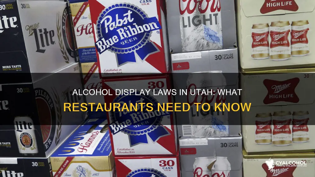 is it illegal for restaurant to display alcohol in utah