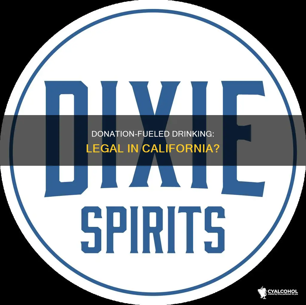is it illegal to accept dontations for alcohol in california