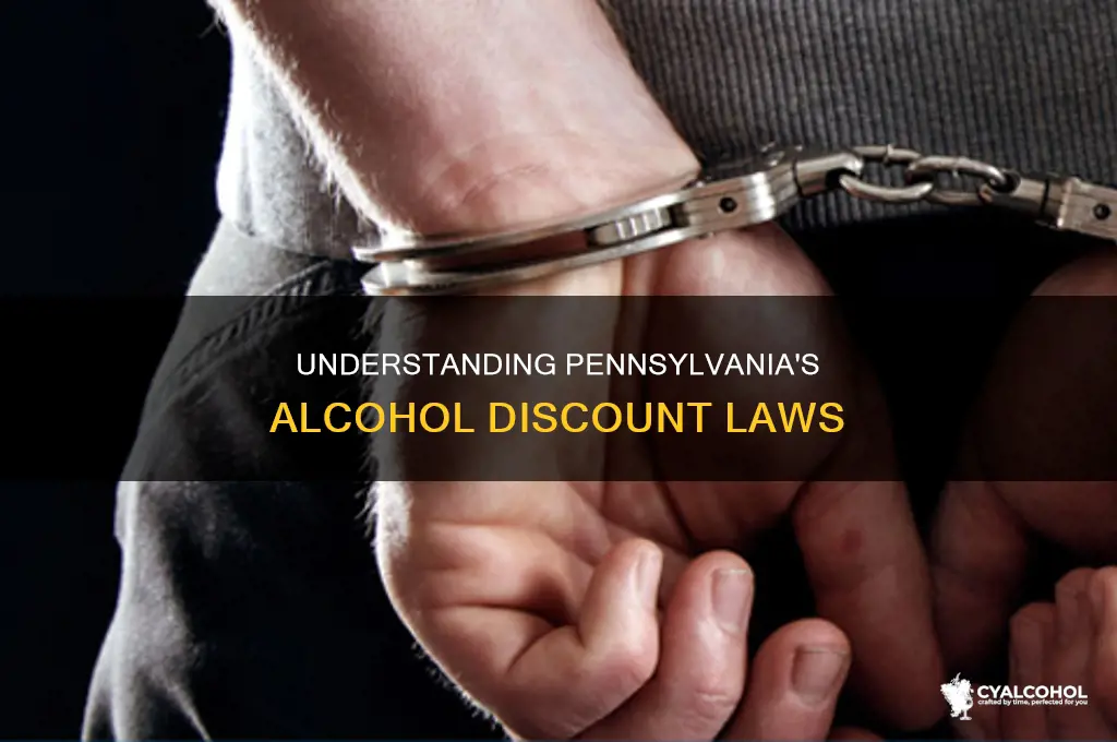 is it illegal to discount alcohol in pa