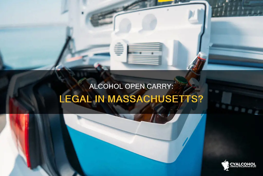 is it illegal to open carry alcohol in massachusetts