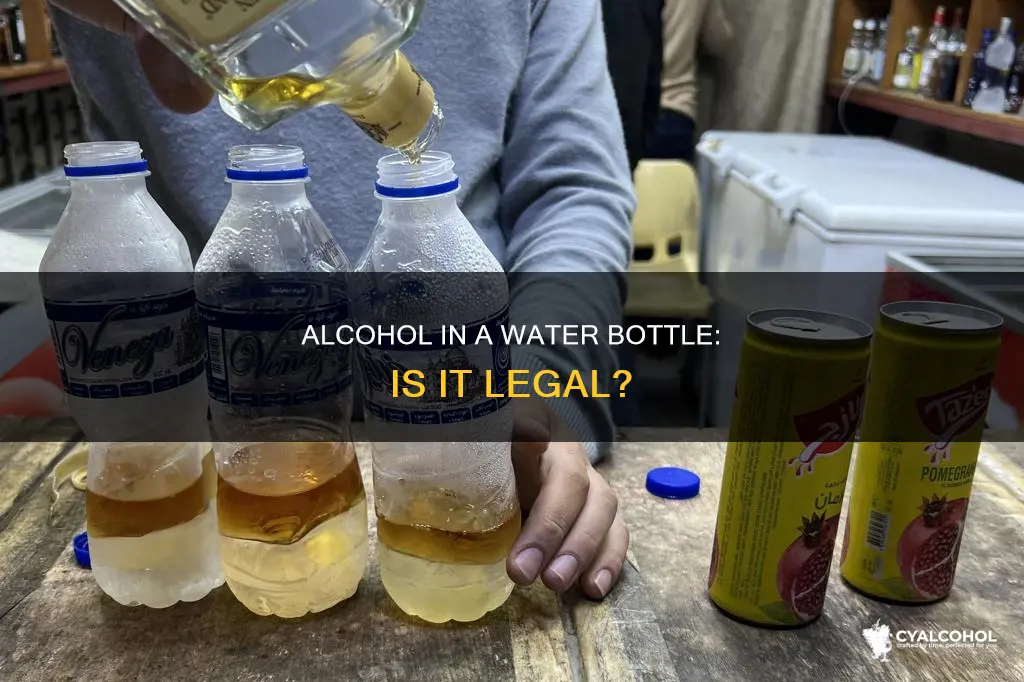is it illegal to put alcohol in a waterbottle