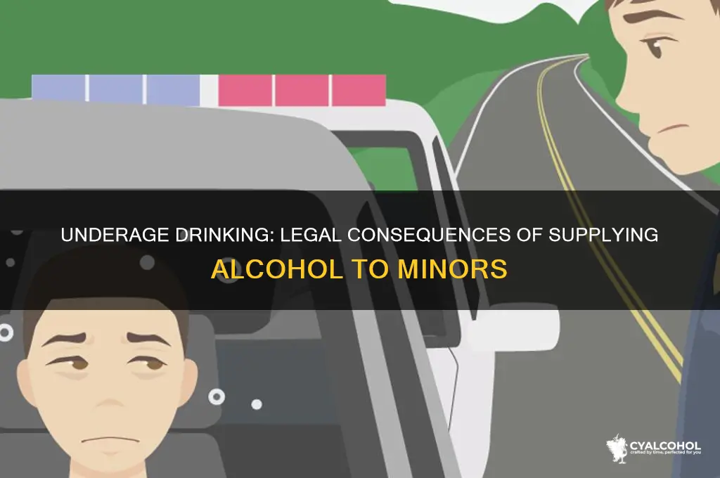 is it illegal to supply alcohol to minors