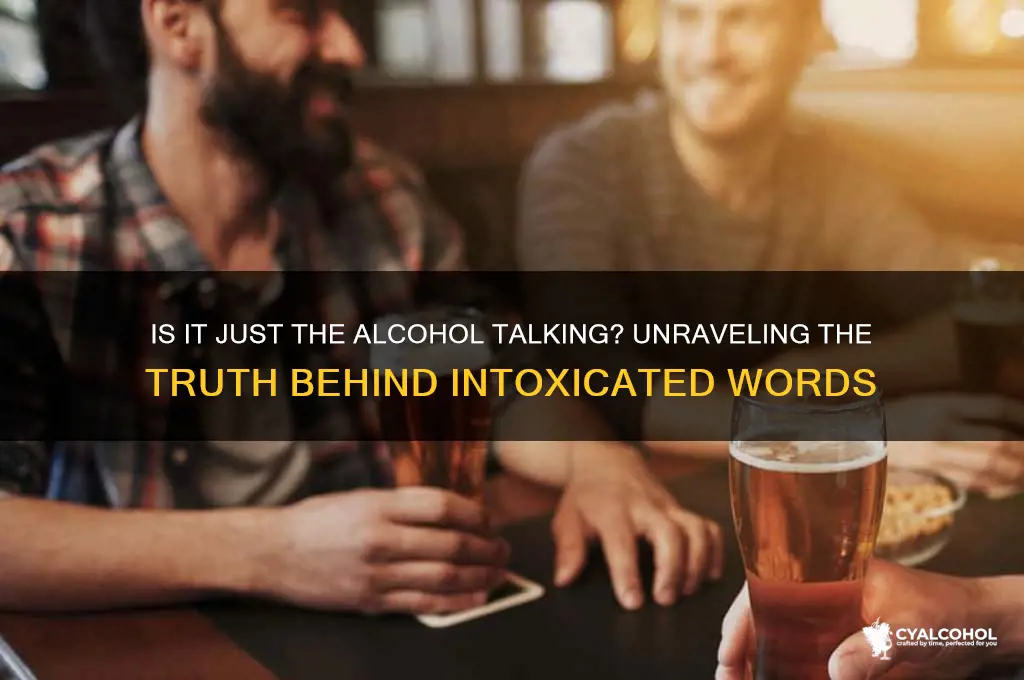 is it just the alcohol talking