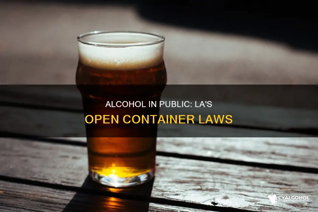 is it legal to carry alcohol in public los angeles