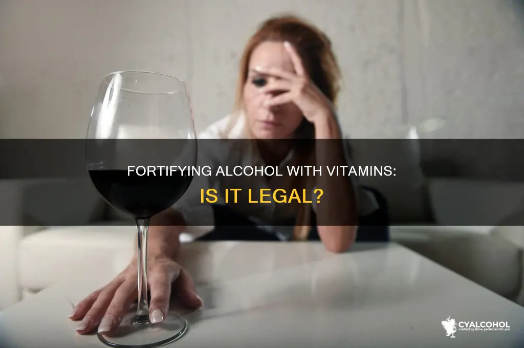 is it legal to fortify alcohol with vitamins