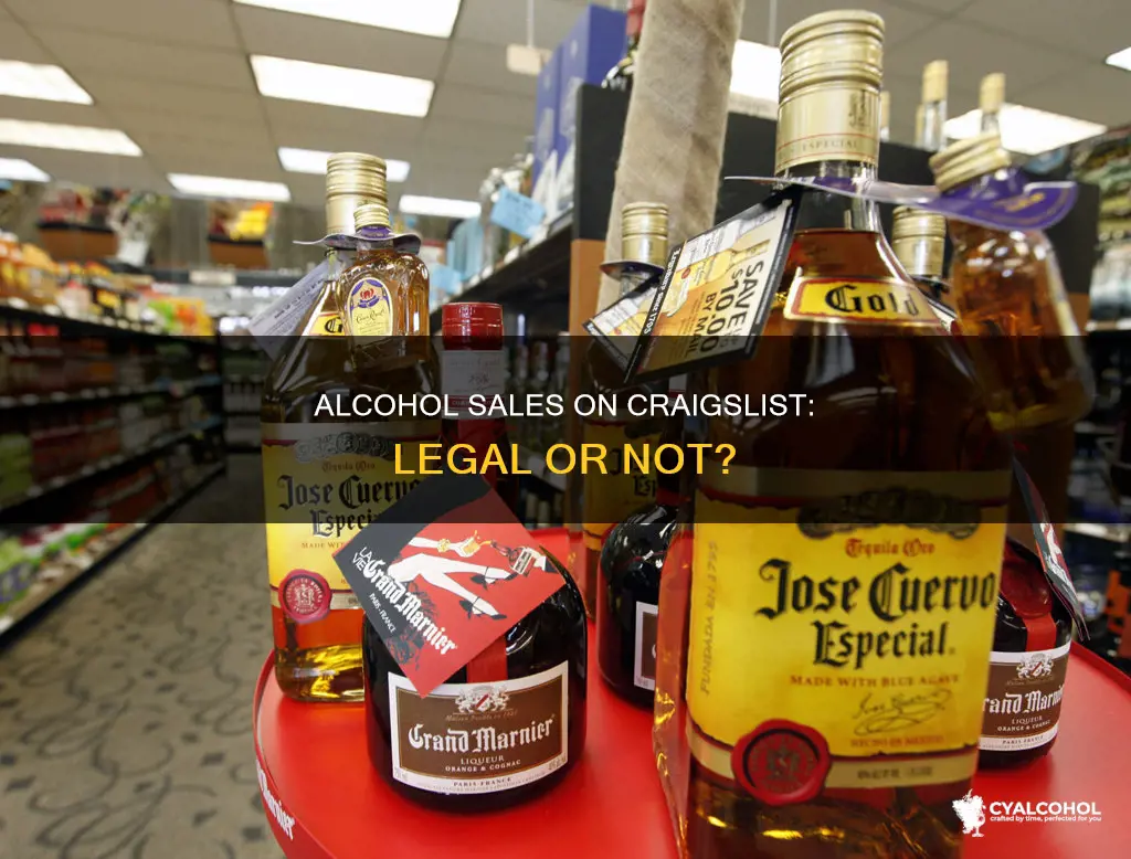 is it legal to post alcohol for sale on craigslist