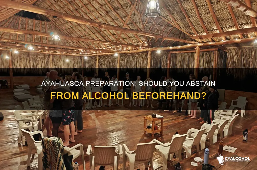 is it necessary to abstain alcohol before ayahuasca