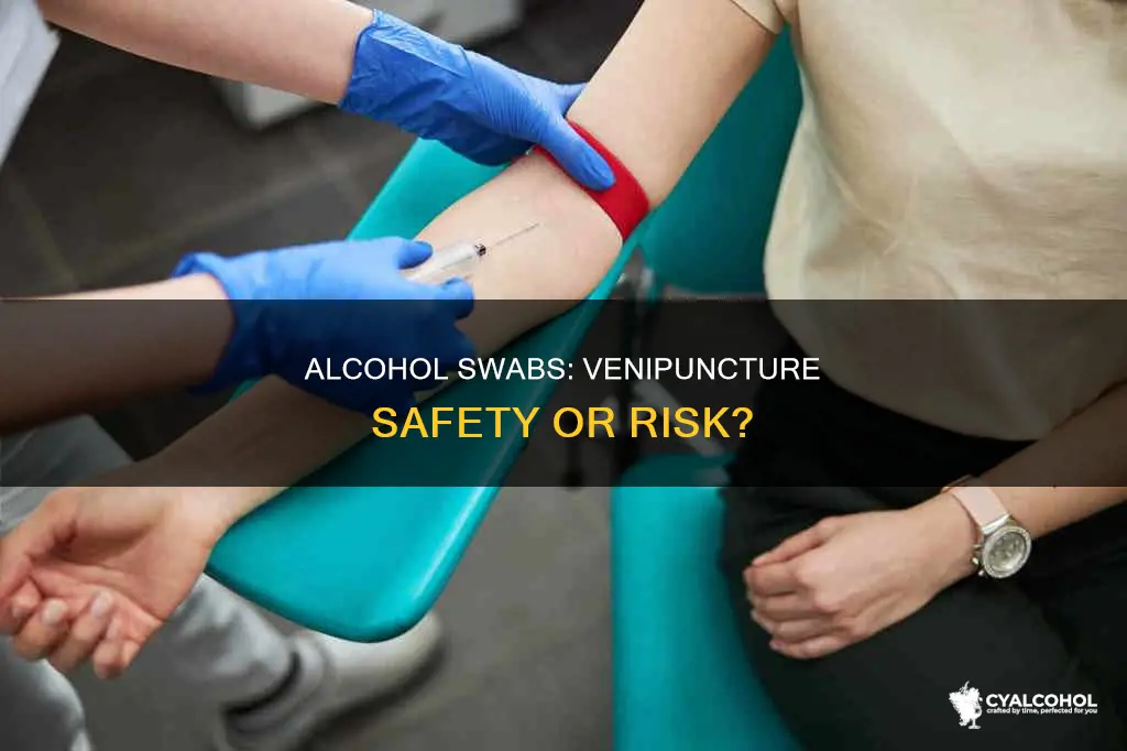 is it ok to leave alcohol swab on patient venipuncture