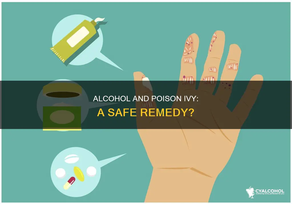 is it ok to put alcohol on poison ivy
