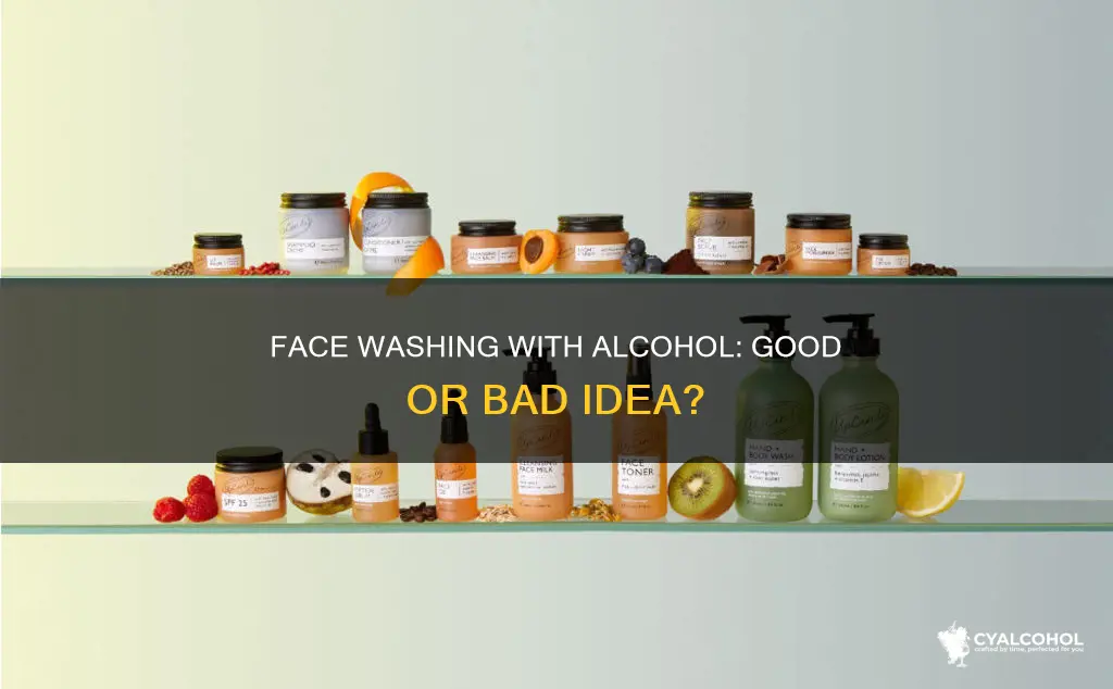 is it ok to wash your face with alcohol