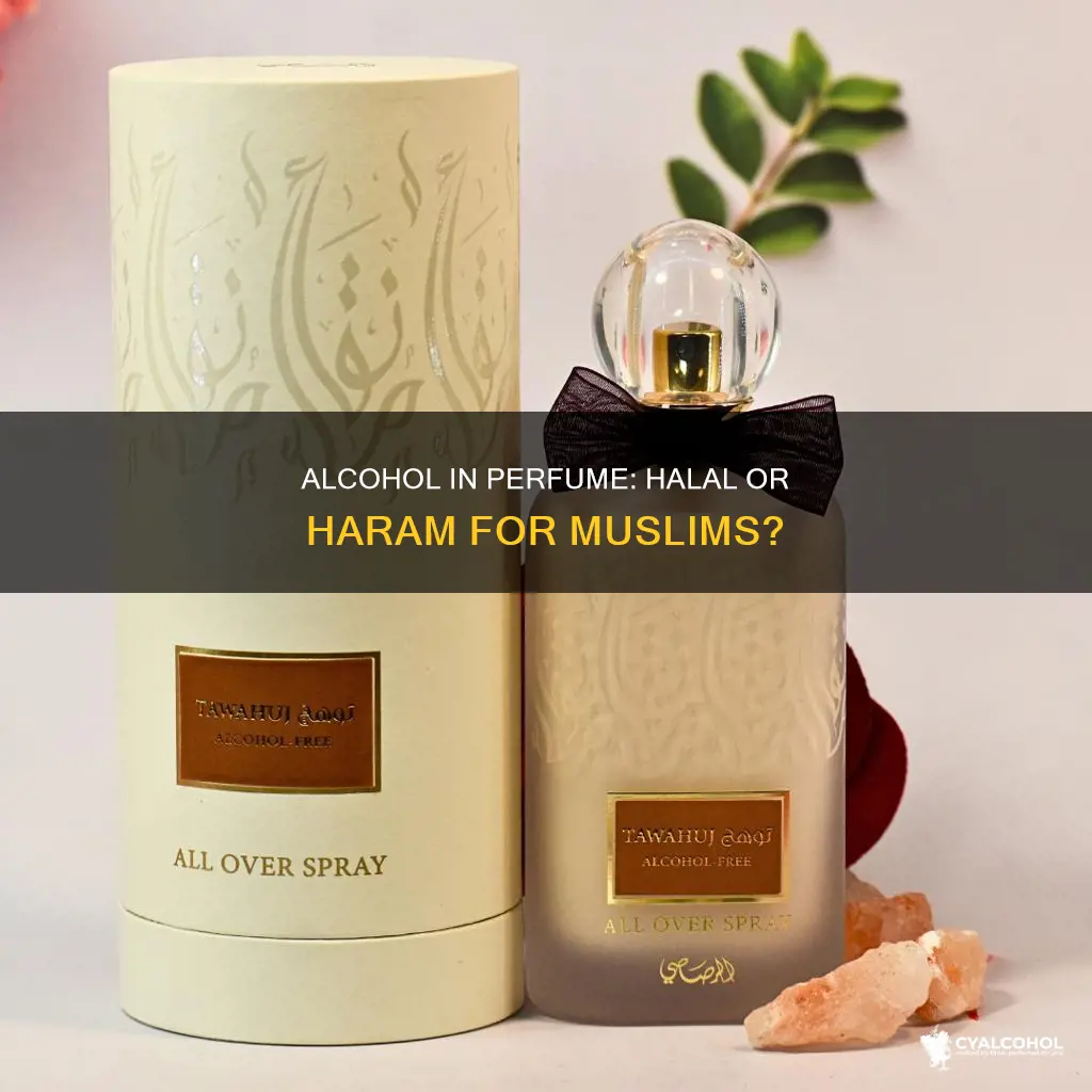 is it okay for muslims to spray perdume wiyh alcohol