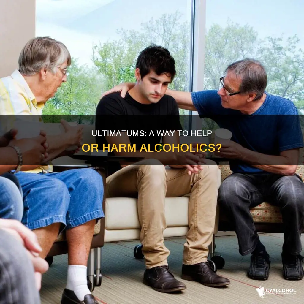 is it okay to give an alcoholic an ultimatum