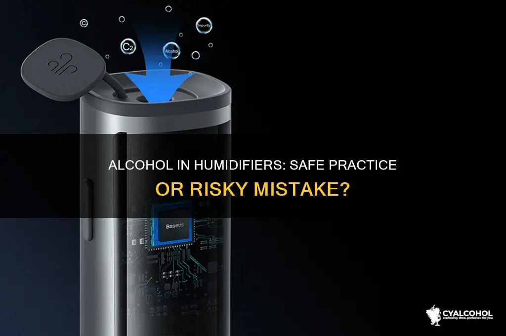 is it okay to put alcohol in humidifier
