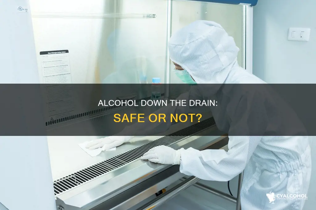 is it safe to pour alcohol down the drain