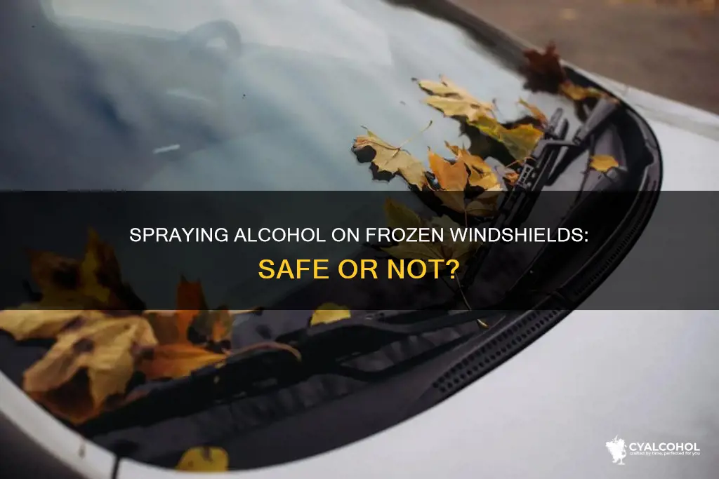 is it safe to spray alcohol on frozen windshield
