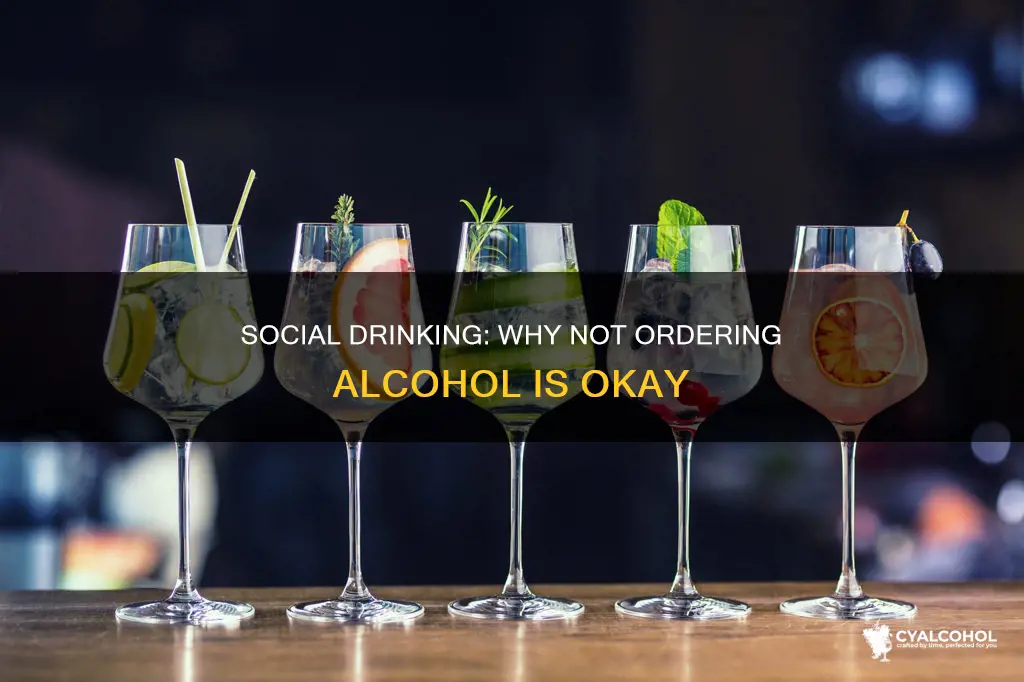 is it weird to not order alcohol at the bar