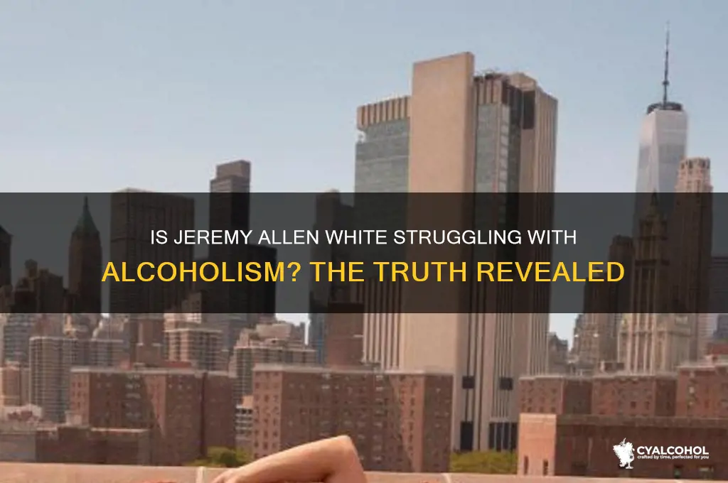 is jeremy allen white a alcoholic