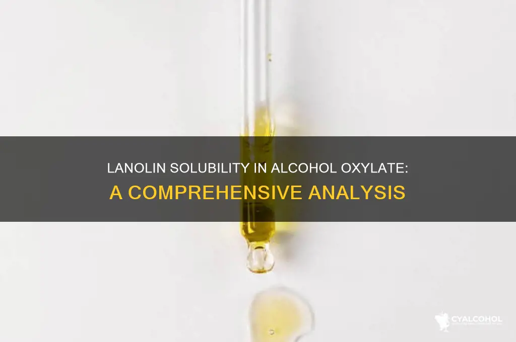 is lanolin soluble in alcohol oxylate