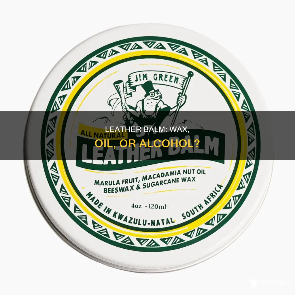 is leather balm with atom wax oil or alcohol-based