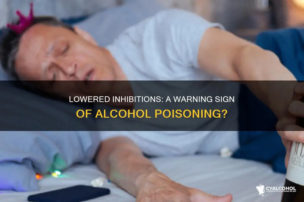 is lowered inhibitions a symptom of alcohol poisoning