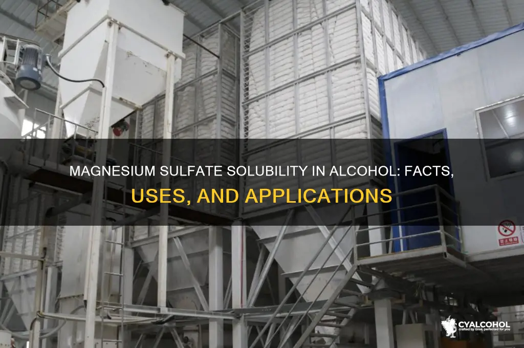 is magnesium sulfate soluble in alcohol