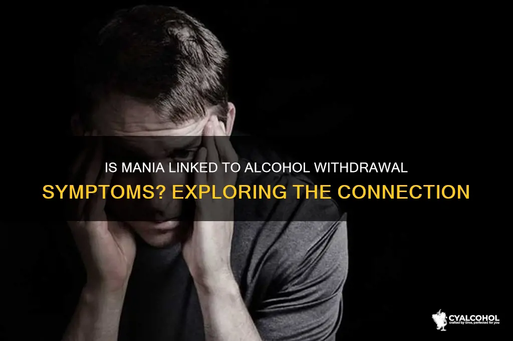is mania part of alcohol withdrawal