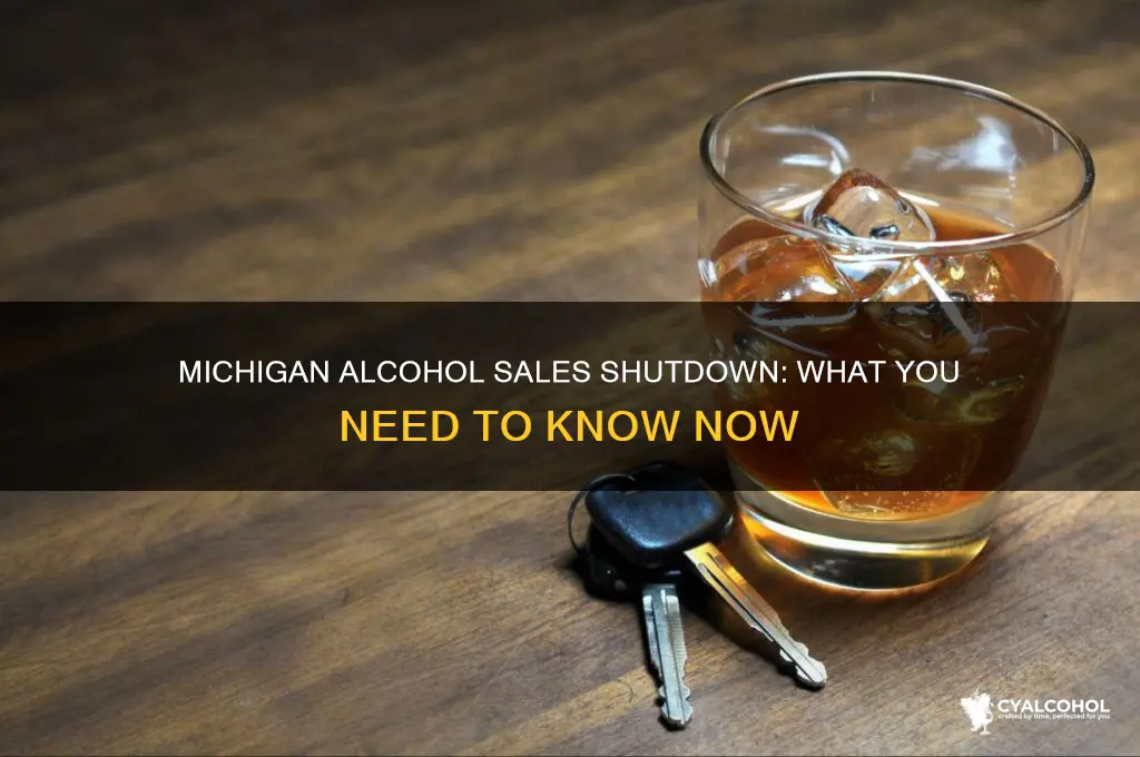 is michigan shutting down alcohol sales