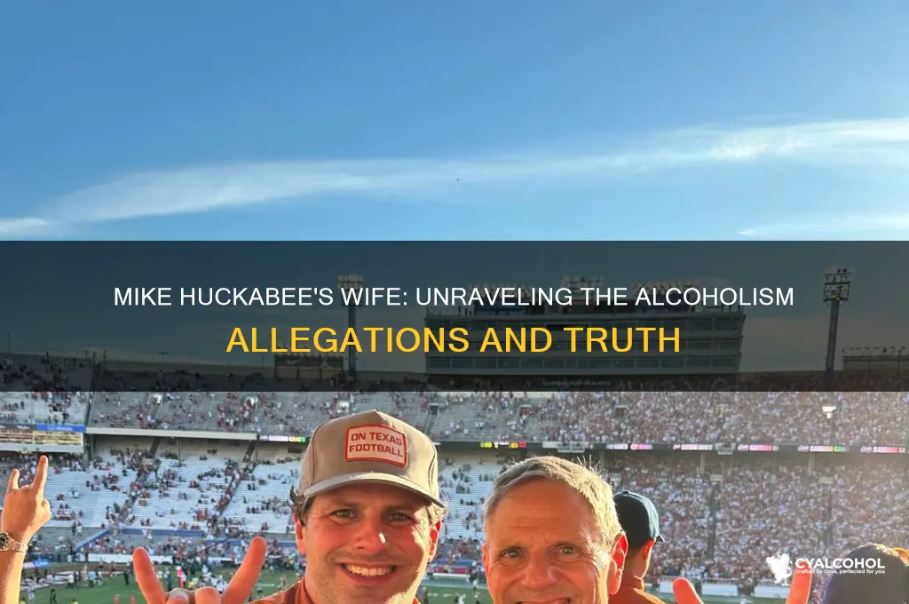is mike huckabees wife an alcoholic