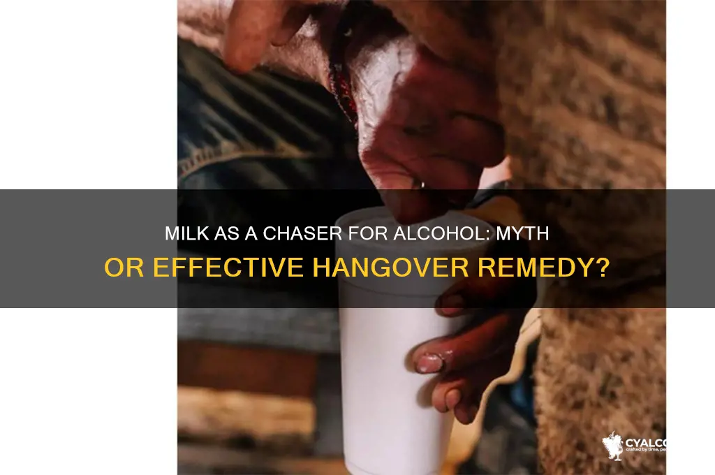 is milk a chaser for alcohol