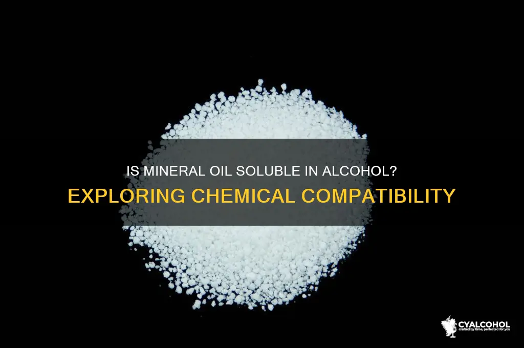 is mineral oil soluble in alcohol