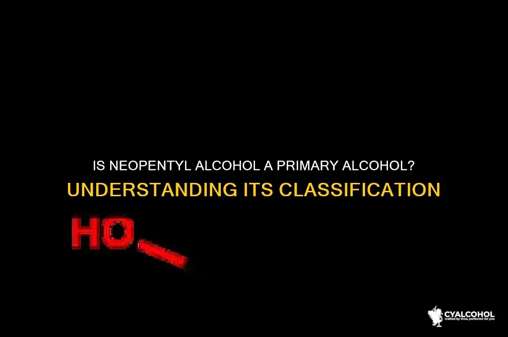 is neopentyl alcohol a primary alcohol