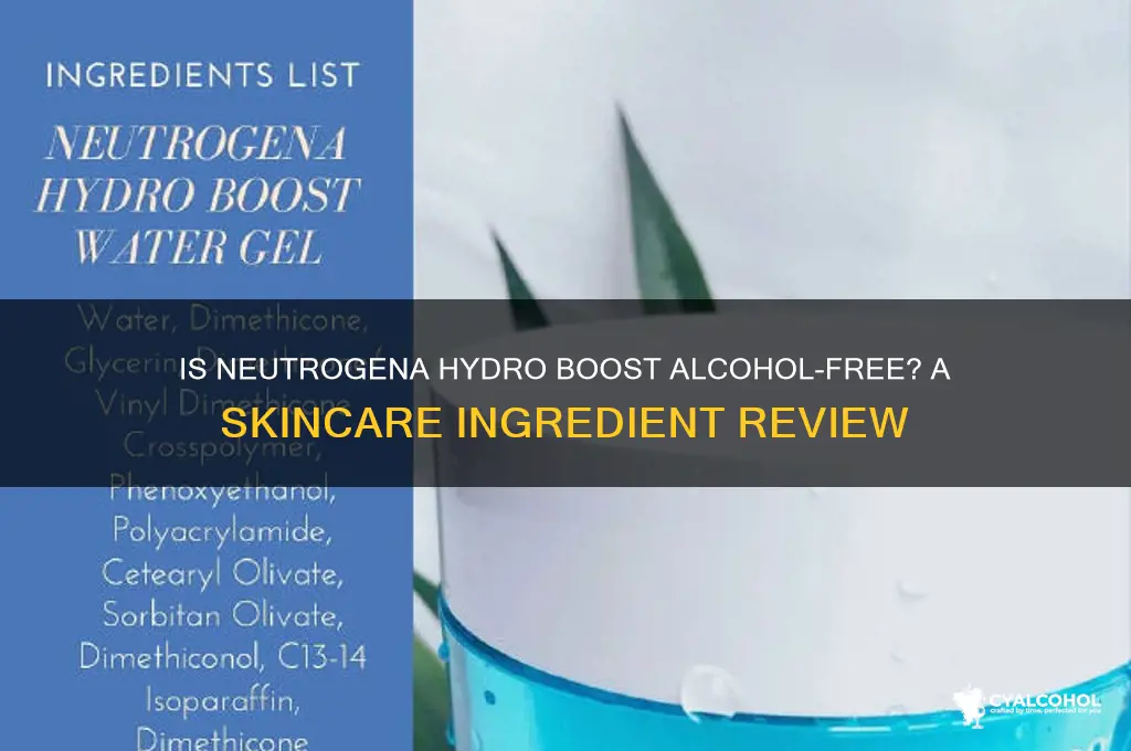 is neutrogena hydro boost alcohol free