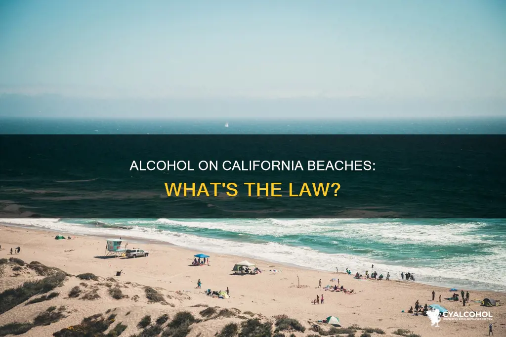 is no alcohol on the beach a law california