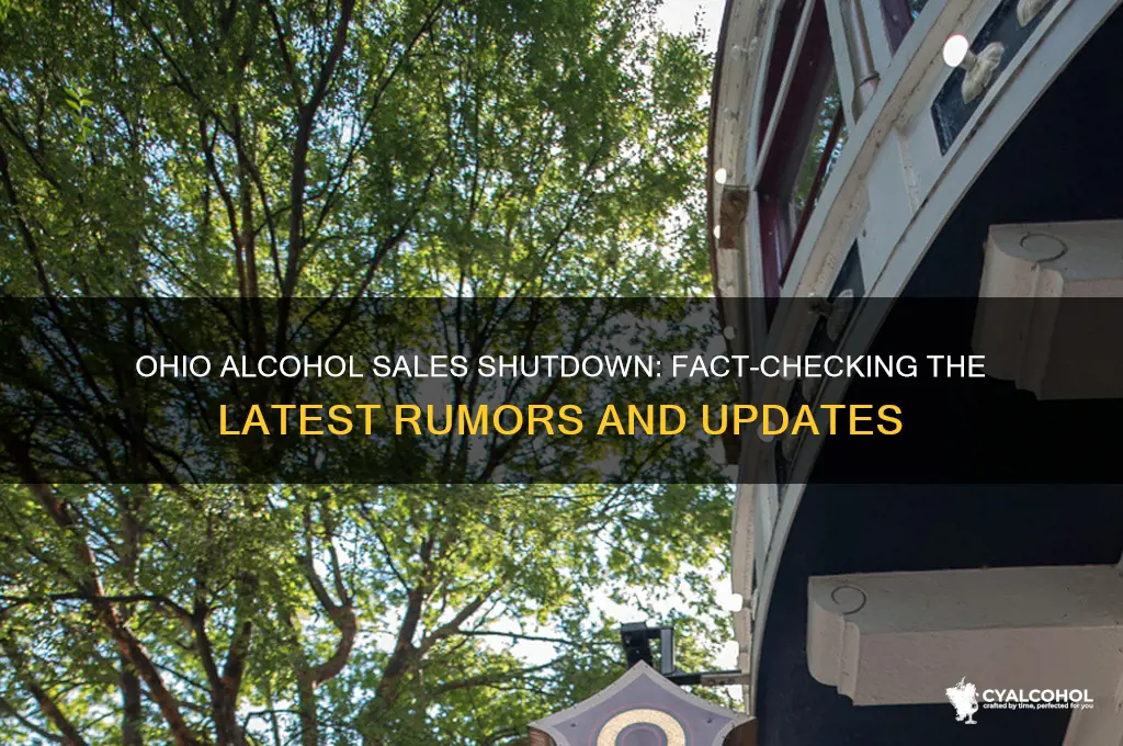 is ohio shutting down alcohol sales