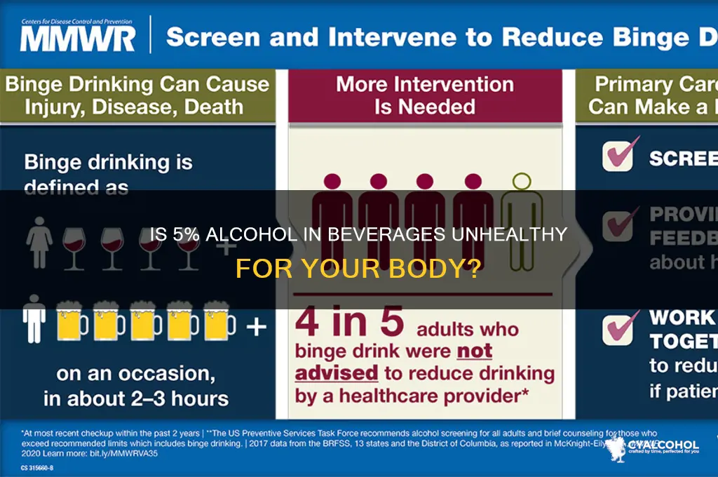 is one 5 percent alcohol unhealthy