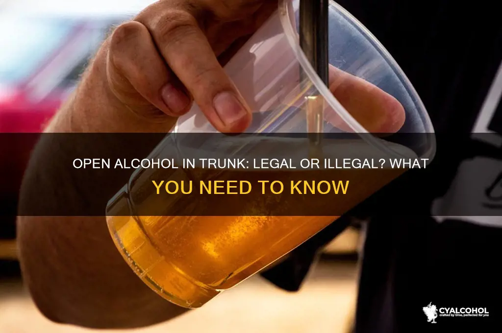 is open alcohol allowed in trunk