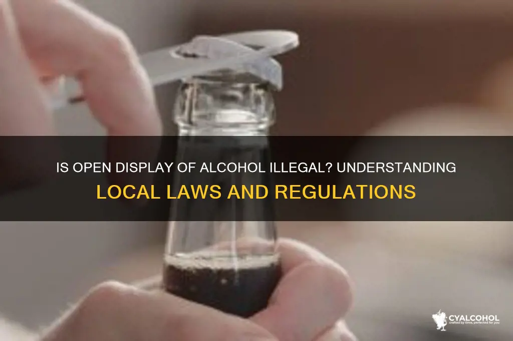 is open display of alcohol illegal