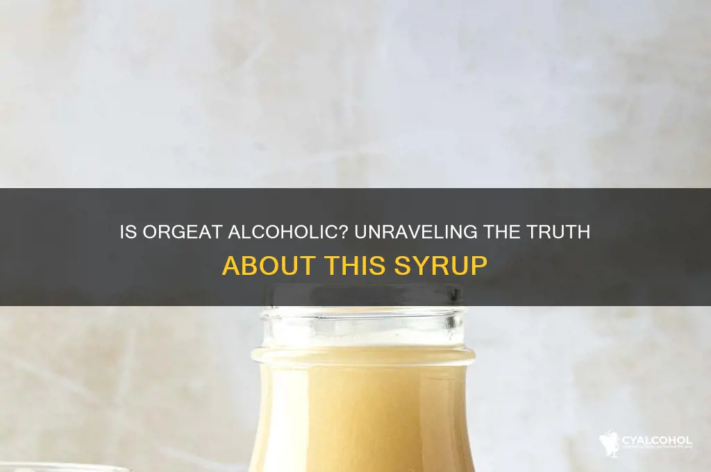 is orgeat alcoholic