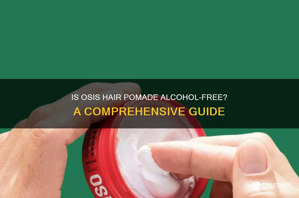 is osis hair pomade alcohol free