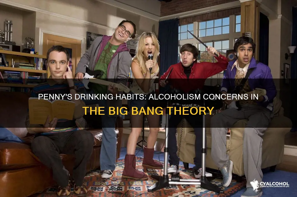 is penny from big bang theory an alcoholic