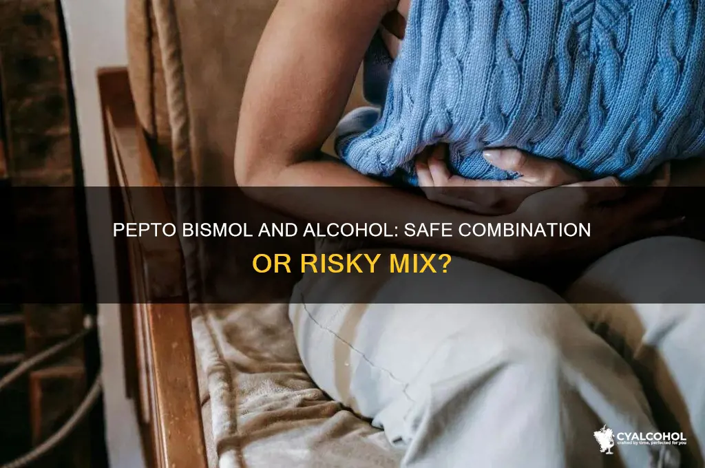 is pepto bismol safe with alcohol