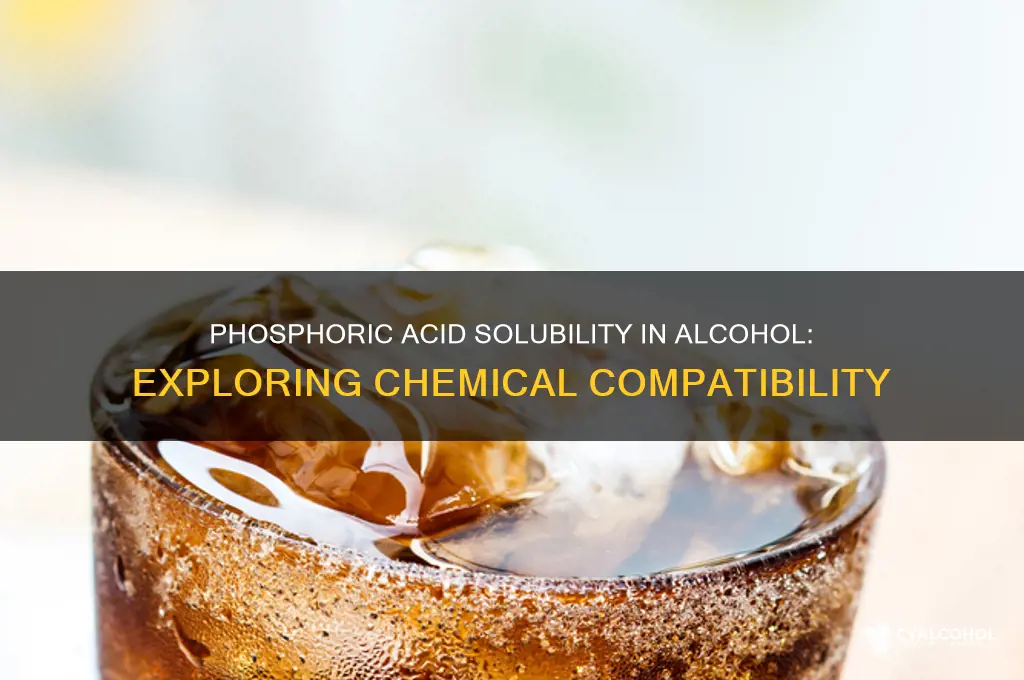 is phosphoric acid soluble in alcohol