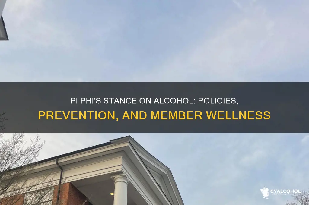 is pi phi against alcohol consumption